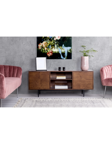 Mesa tv Push 2 puertas - nogal Mesa tv Push 2 puertas - nogal