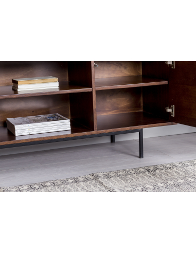 Mesa tv Push 2 puertas - nogal Mesa tv Push 2 puertas - nogal