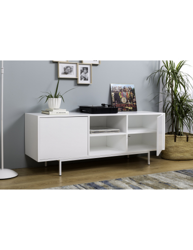 Mesa tv Push 2 puertas - blanco