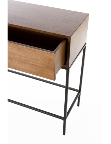 Consola con Cajón Push Nogal Negro