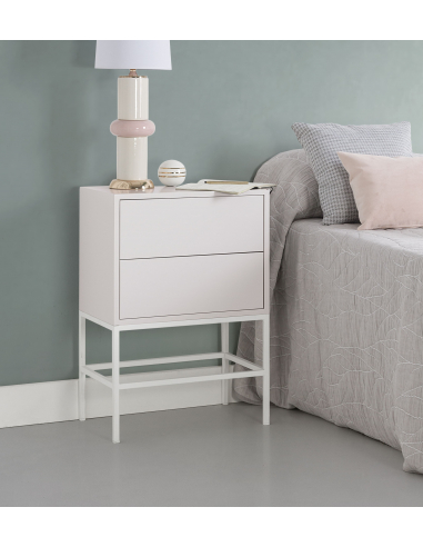 Mesita de noche Push 2 cajones-visón