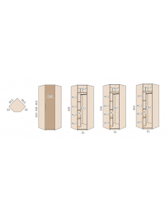 Armario rincón chaflán 1... 2