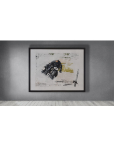 Cuadro decorativo moto en...