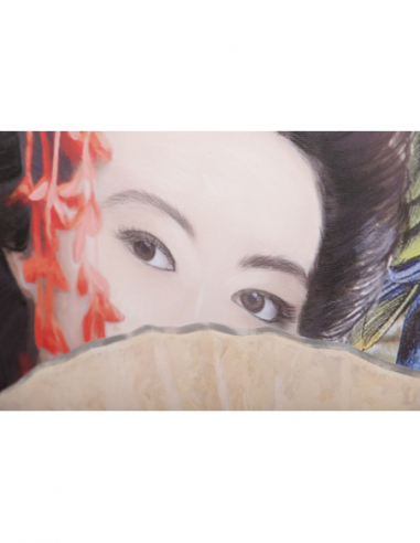 Cuadro geisha almendro 80%p.mano