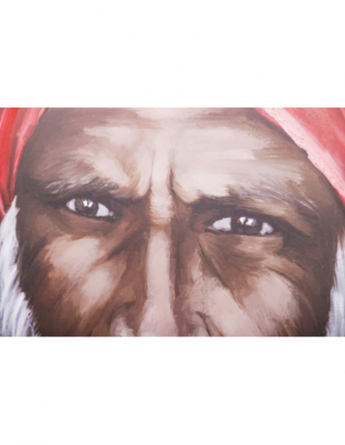 Cuadro retrato hombre 80% pintado a mano