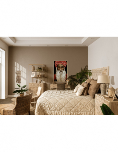 Cuadro retrato hombre 80% pintado a mano