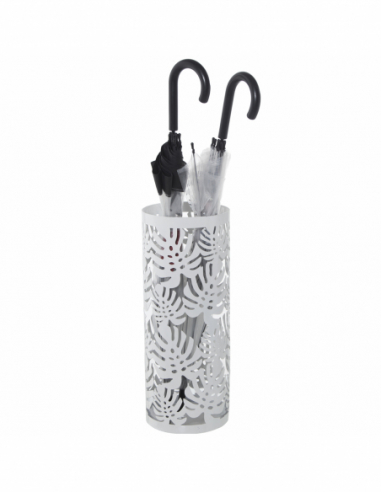 Paragüero metal redondo blanco brillo