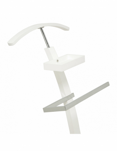 Galán madera y metal blanco