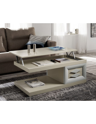 Mesa de centro elevable con cajones CLOE