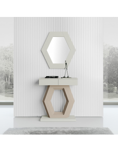 Consola dos cajones madera...