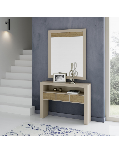 Espejo marco madera con banda...