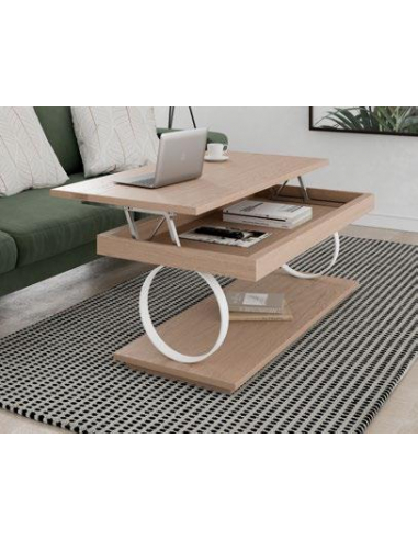 Mesa de centro elevable pata aro Kendra Mesa de centro elevable pata aro Kendra