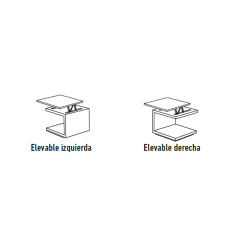 Mesa de centro elevable ORIGIN orientable | Kasas Decoración
