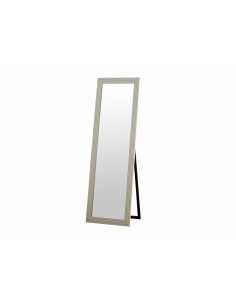 color: blanco espejo inclinable CLP Espejo de pie Medusa rectangular con ruedas sencillo espejo para guardarropa 