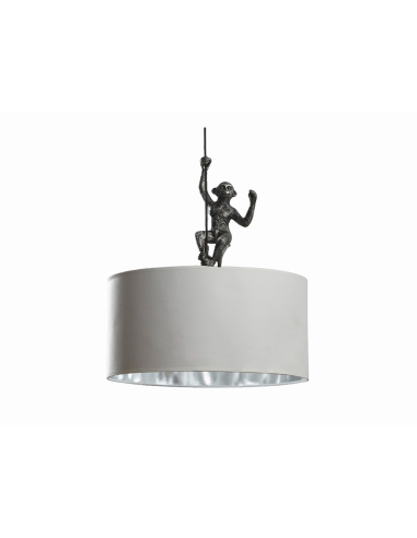 Lámpara techo resina mono plateado