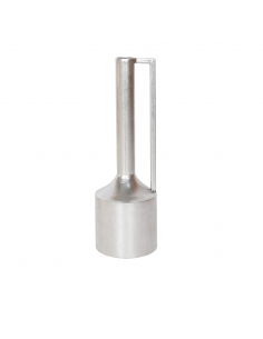 Jarrón metal c/asa plateada