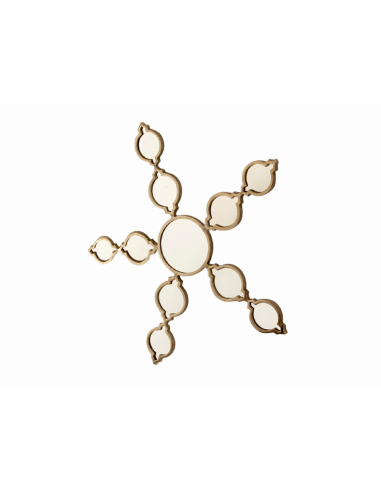 Espejo Dec Formas Dorado