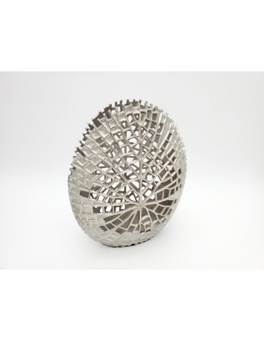 Jarrón aluminio troquelado grande