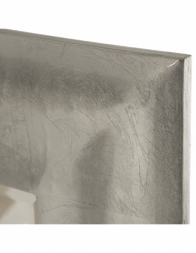 Espejo Rectangular de Madera en Plata