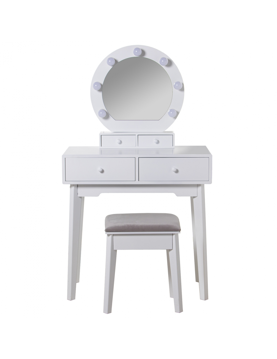 Espejo de tocador con luz LED Espejo de mesa auxiliar con asa Adepaton CPB- DE-WX587-1