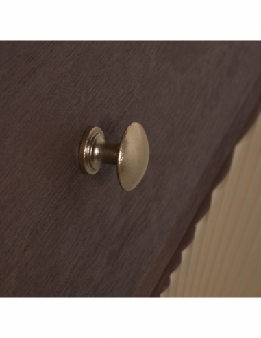 Mesa de noche 2 cajones madera nogal...