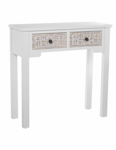 Consola 2 cajones blanca