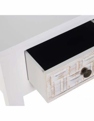 Consola 2 cajones blanca