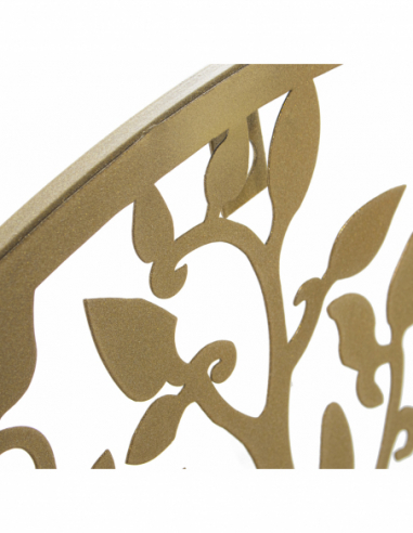 Set 2 apliques pared metal árbol dorado