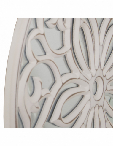 Set 2 retablos madera y espejo blanco...