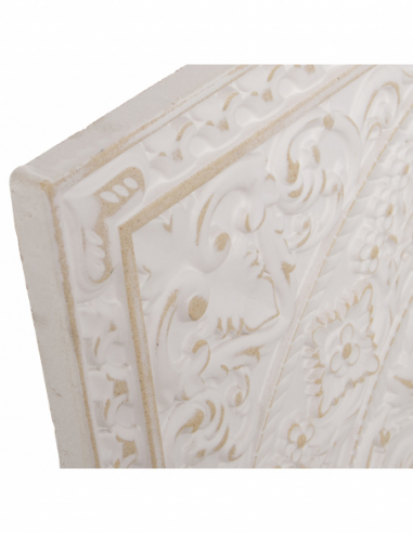 Set 2 retablos madera relieve blanco...