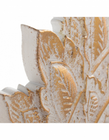 Retablo madera calado dorado blanco