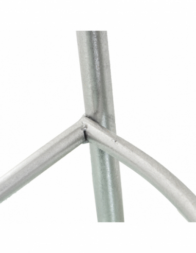 Consola metal plateado sobre espejo...