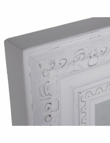 Espejo de pared blanco decapé madera...