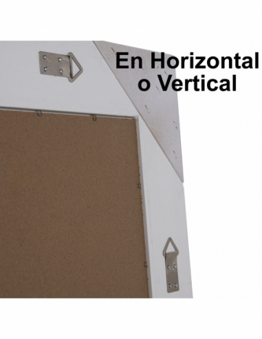 Espejo de pared blanco decapé madera...