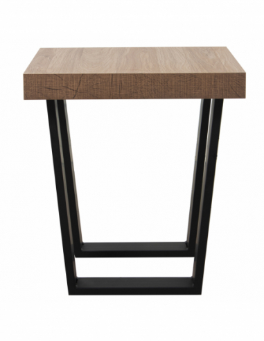 Mesita de rincón madera patas metal