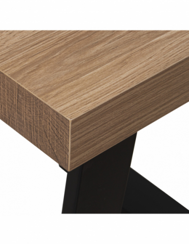 Mesita de rincón madera patas metal