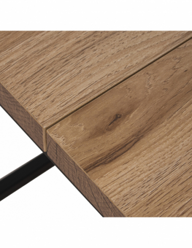 Mesita de rincón de madera patas metal