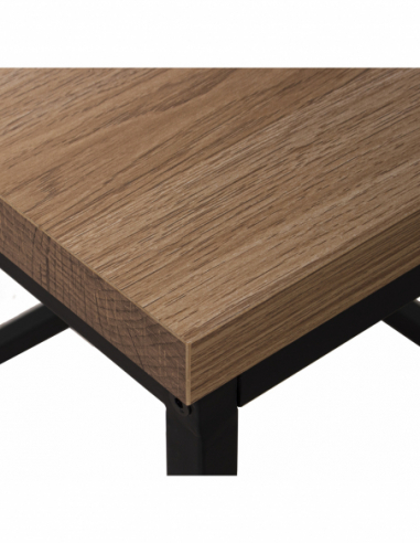 Mesita de rincón de madera patas metal