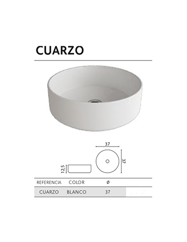 Lavabo de posar CUARZO porcelana Lavabo de posar CUARZO porcelana