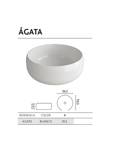Lavabo de posar ÁGATA porcelana Lavabo de posar ÁGATA porcelana
