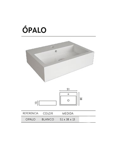 Lavabo de posar ÓPALO porcelana Lavabo de posar ÓPALO porcelana