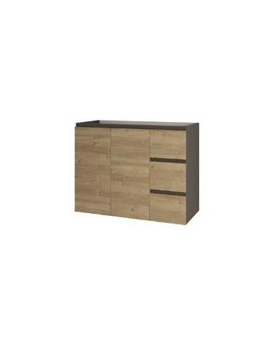 Mueble de baño 2 puertas + 3 cajones