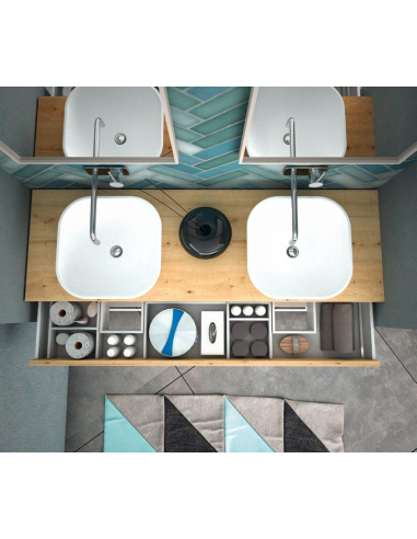 Encimera de madera faldón inglete 15 cm Encimera de madera faldón inglete 15 cm