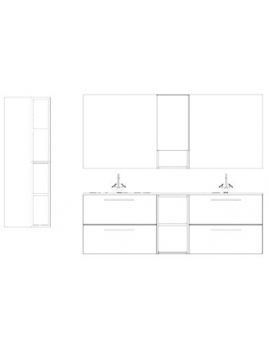 Composición de baño Klasic doble 170 cm Composición de baño Klasic doble 170 cm