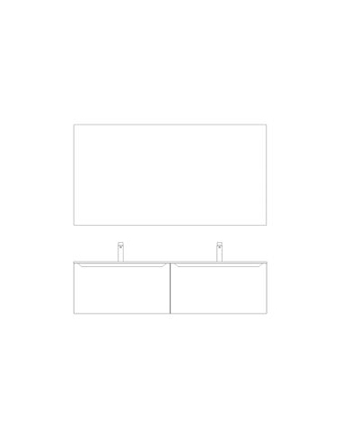 Composición de baño doble Klasic 120 cm Composición de baño doble Klasic 120 cm