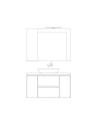 Composición de baño Klasic 100 cm
