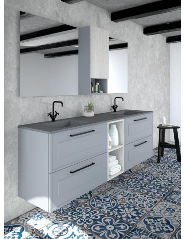 Estante cúbico abierto doble de baño