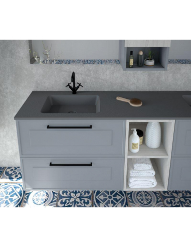 Estante cúbico abierto doble de baño