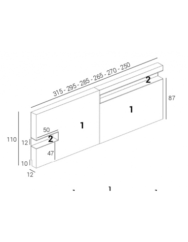 Composición dormitorio Hole IN002