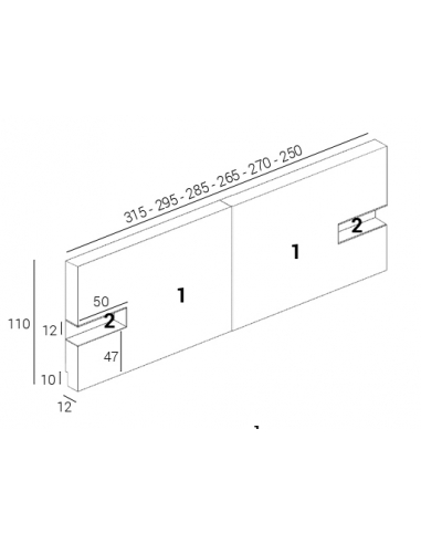 Composición dormitorio Creta IN003